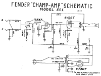 Fender Champ-5E1 - Schematic 